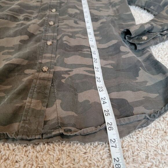 Social Standard By Sanctuary Size XS Camo Button Up Lyocell Military Style Top - Picture 6 of 6